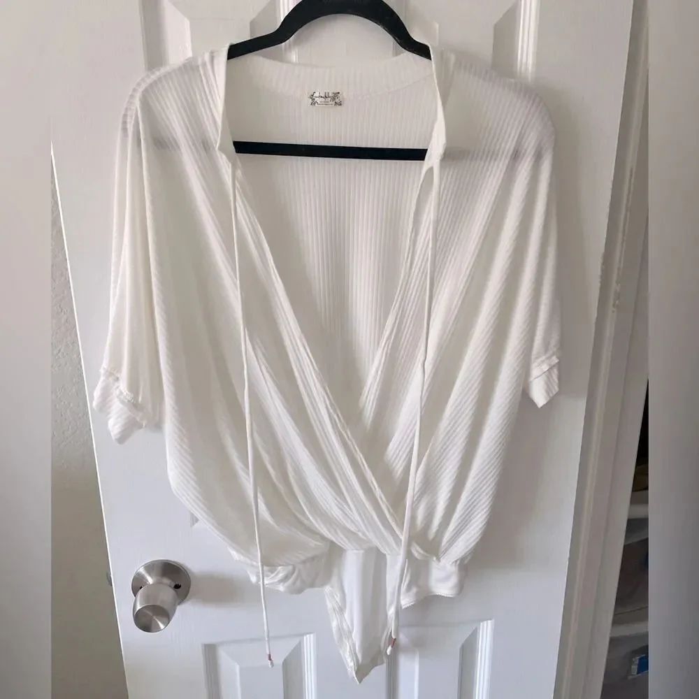 Free People White Bodysuit shirt